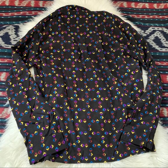 Derek Lam Silk geometric Collar Drape Blouse sz 10 - Picture 10 of 10